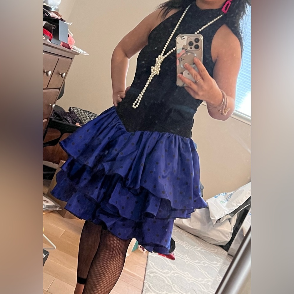Vintage 80s Prom Cocktail Dress